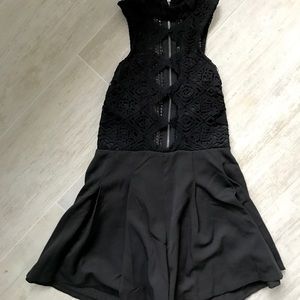 LF  Black High Neck Romper M/10